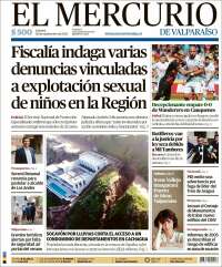 Portada de Mercurio de Valparaiso (Chile)