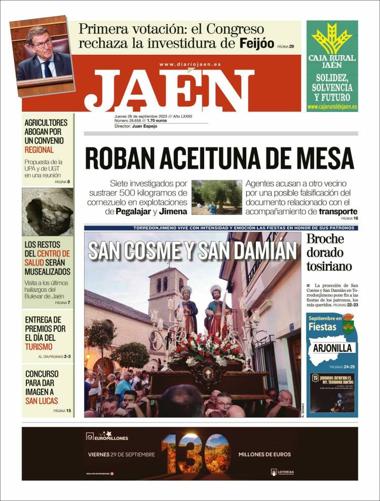 Portada de Diario Jaén (España)