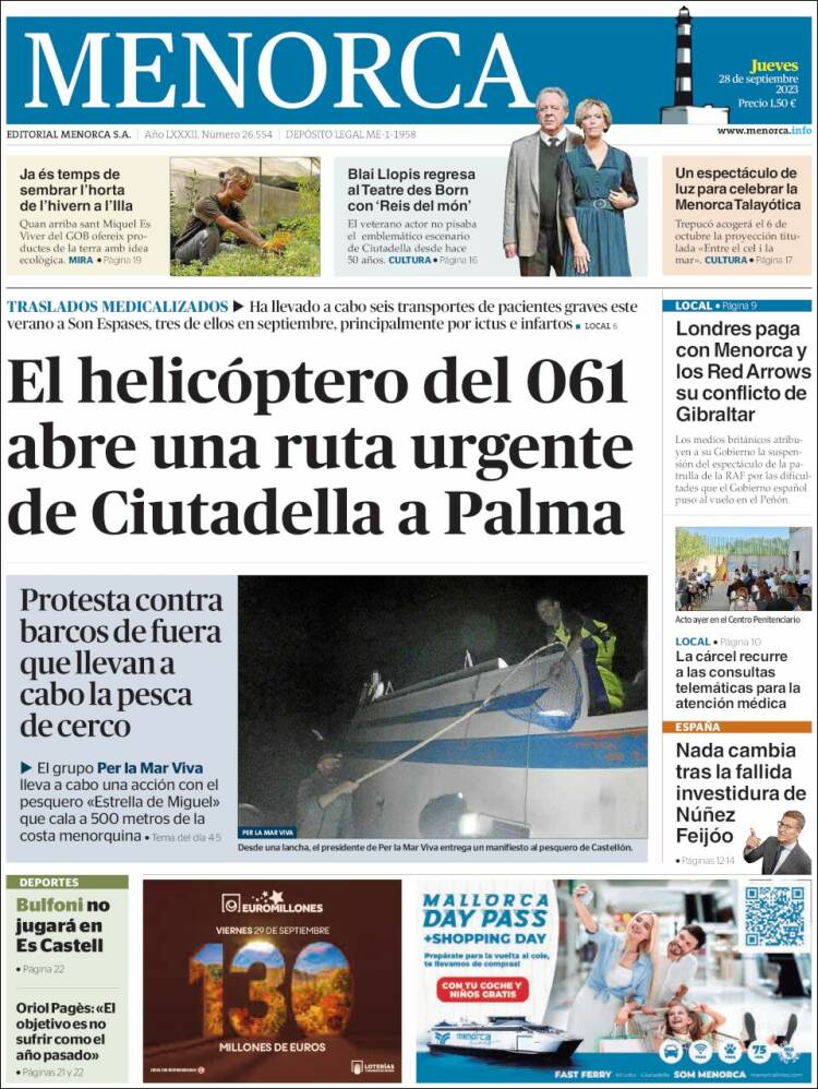 Portada de Menorca - Diario Insular (España)