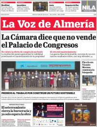 Portada de La Voz de Almería (España)