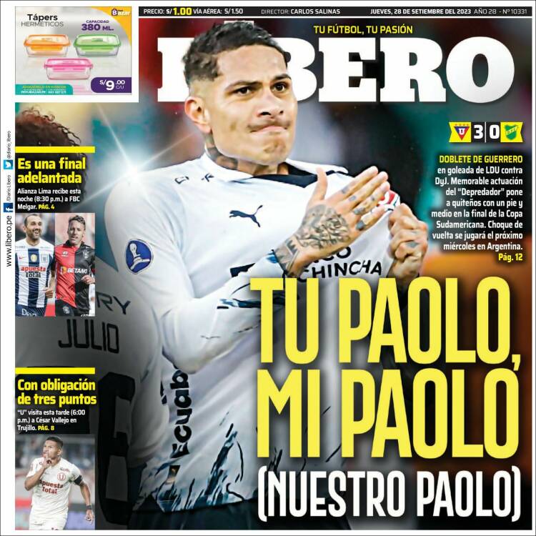 Portada de Líbero (Perú)