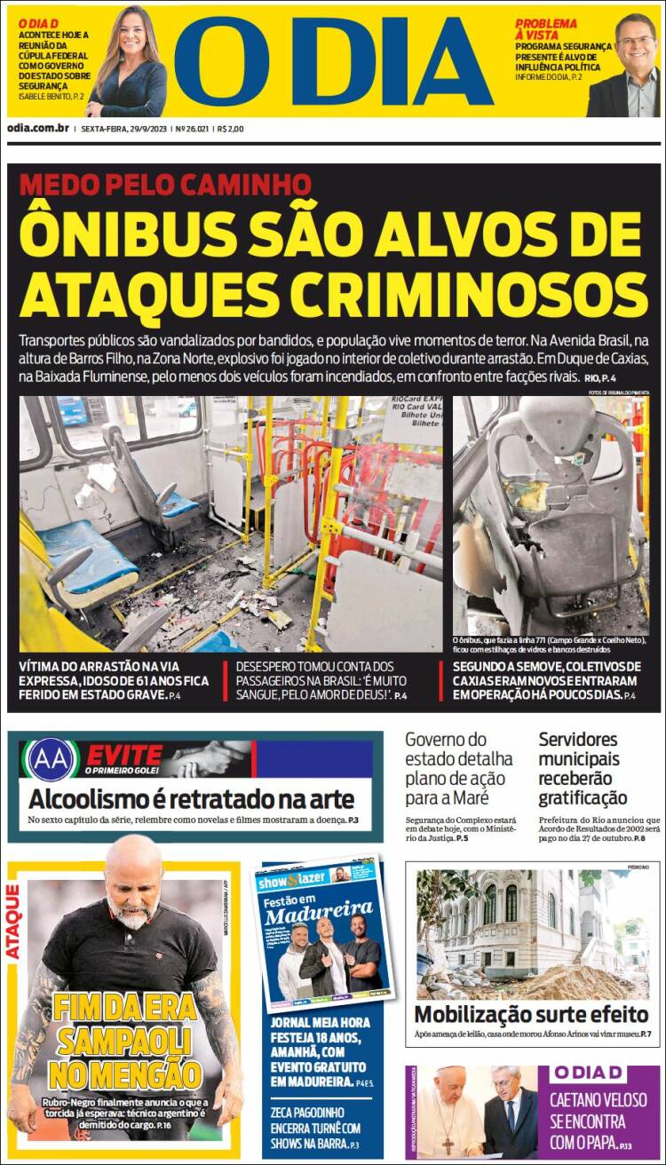 Portada de O Dia (Brasil)