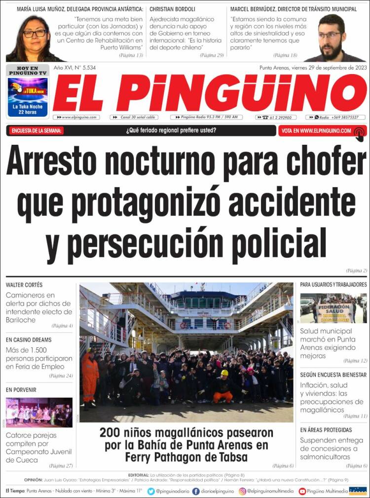 Portada de El Pingüino (Chile)