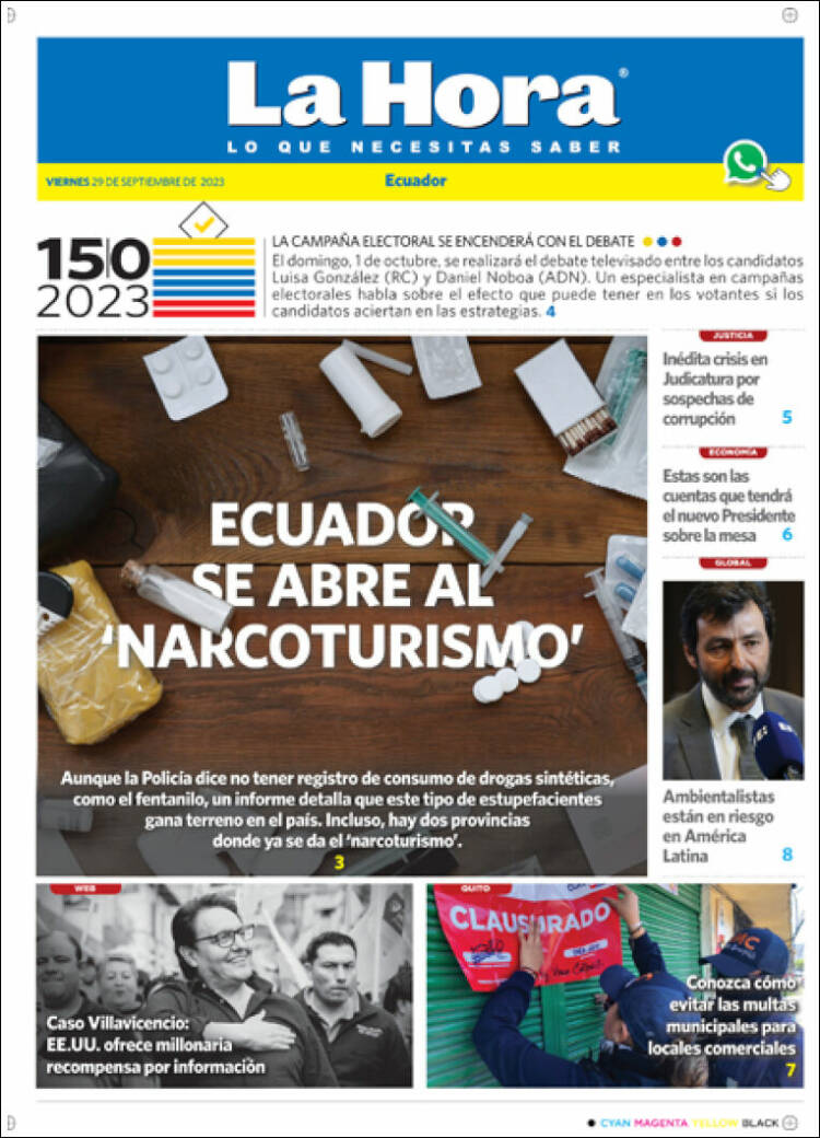 Portada de La Hora - Ecuador (Ecuador)
