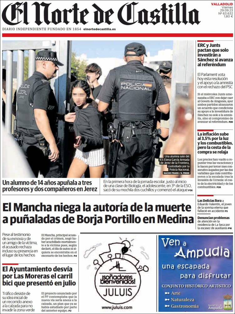 Portada de Norte de Castilla - Valladolid (España)