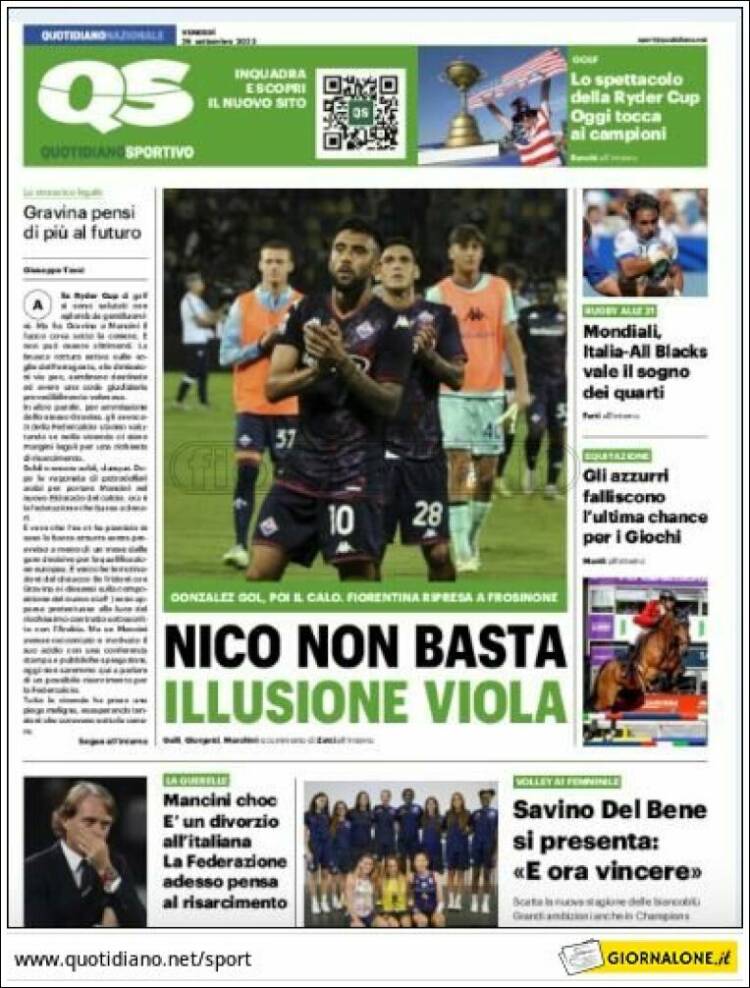 Portada de Quotidiano Sportivo (Italia)