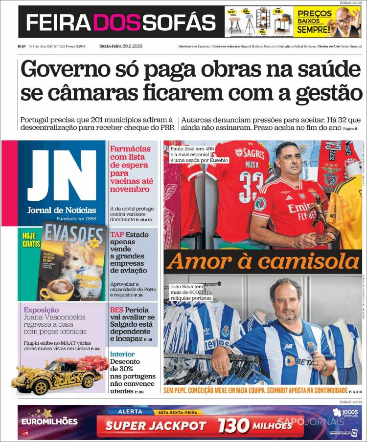 Portada de Jornal de Notícias (Portugal)