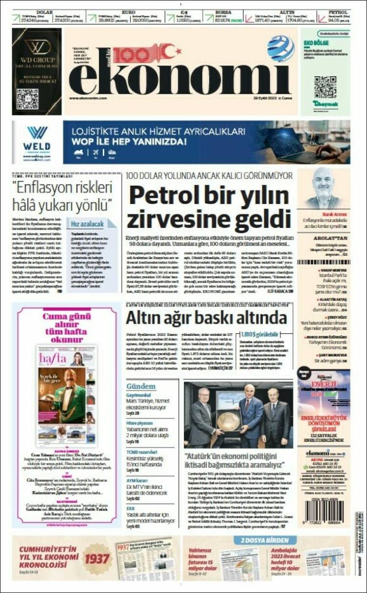 Portada de Dünya (Turqu&iacute;a)
