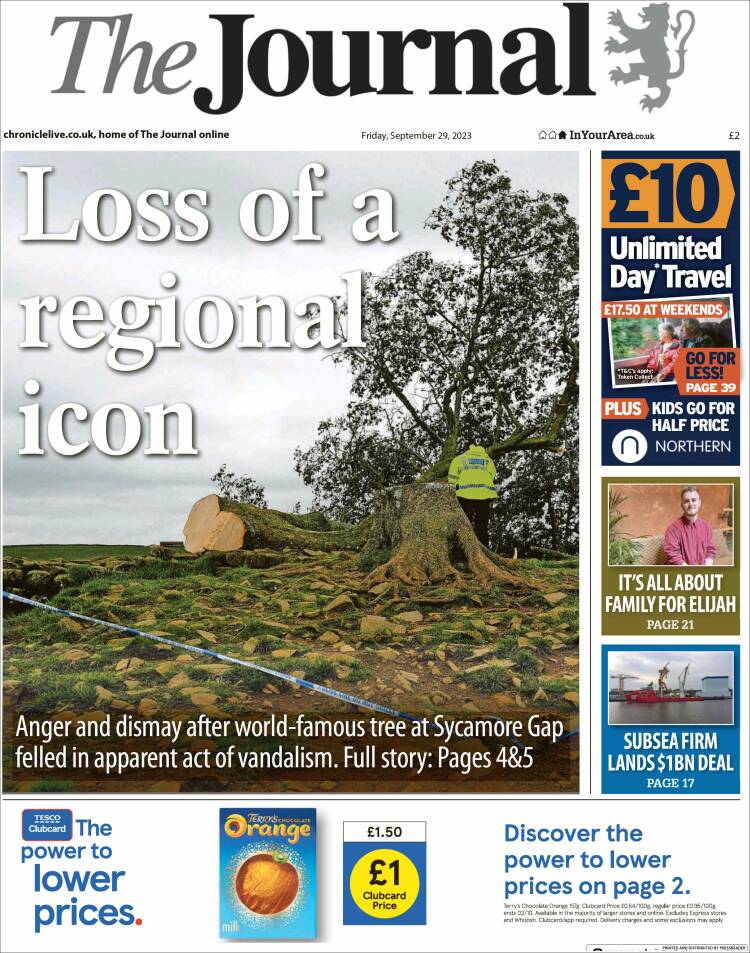 Portada de The Journal (Reino Unido)