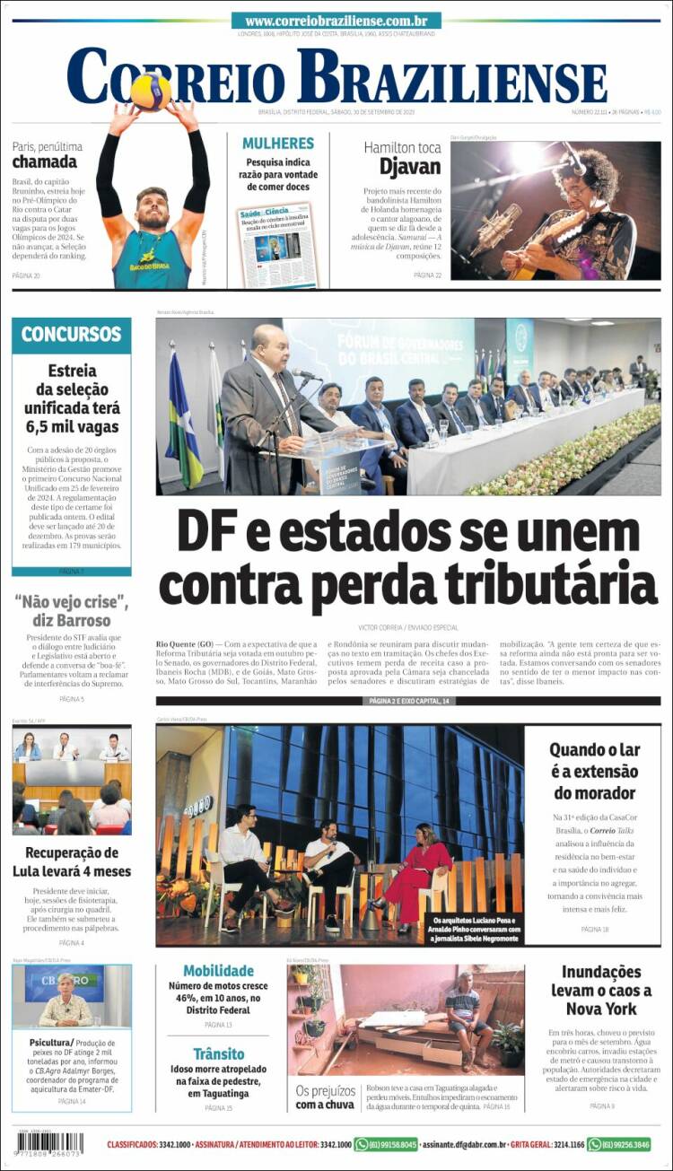 Portada de Correio Braziliense (Brasil)