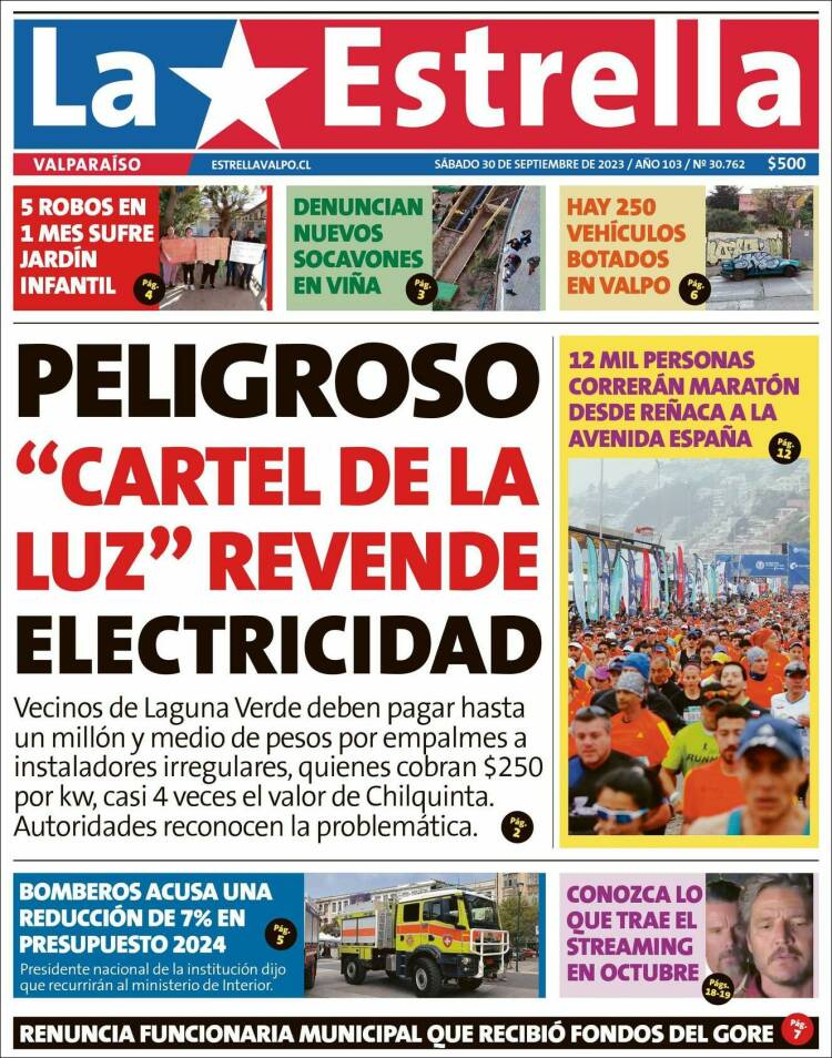 Portada de Estrella de Valparaiso (Chile)