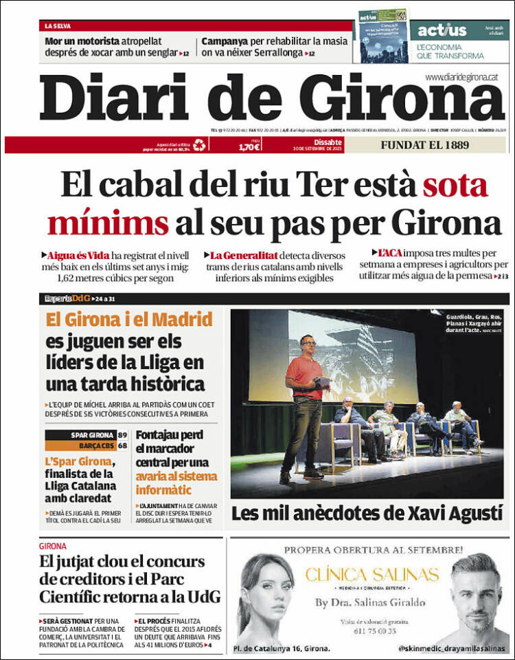 Portada de Diari de Girona (Espa&ntilde;a)