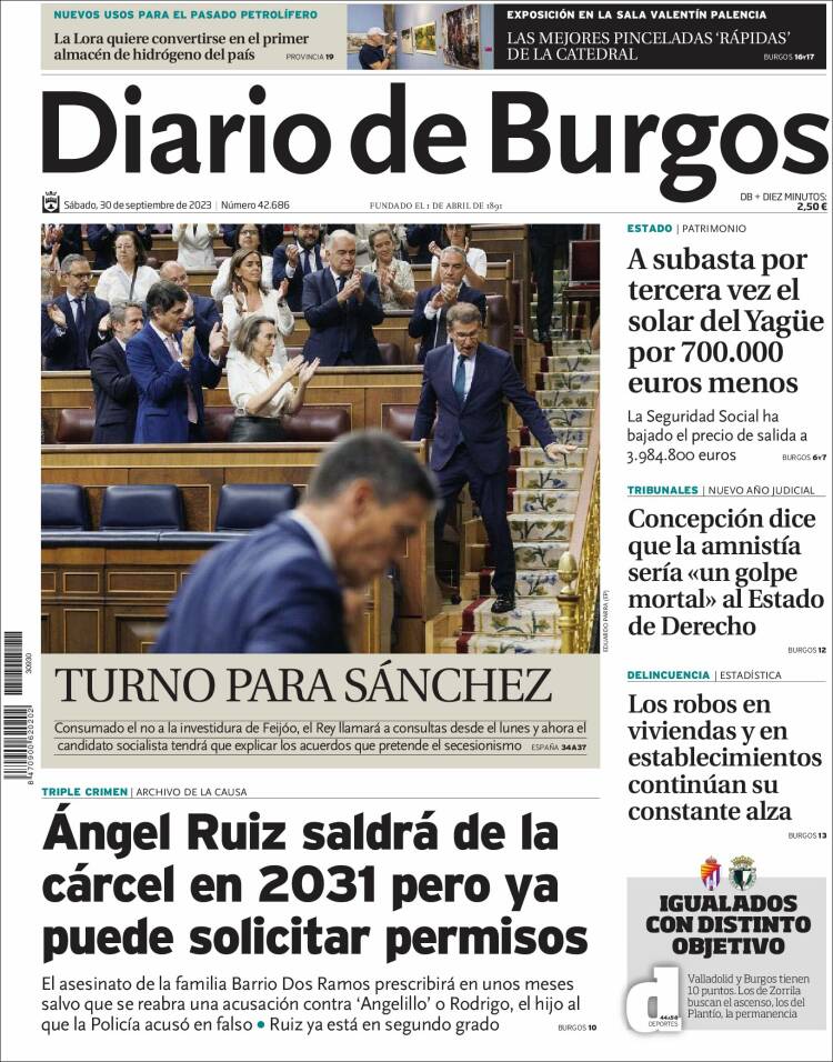 Portada de Diario de Burgos (Espa&ntilde;a)