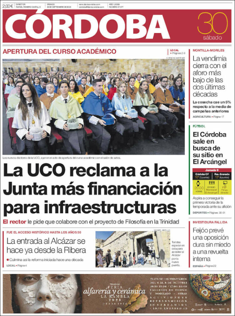 Portada de Diario de Córdoba (Espa&ntilde;a)