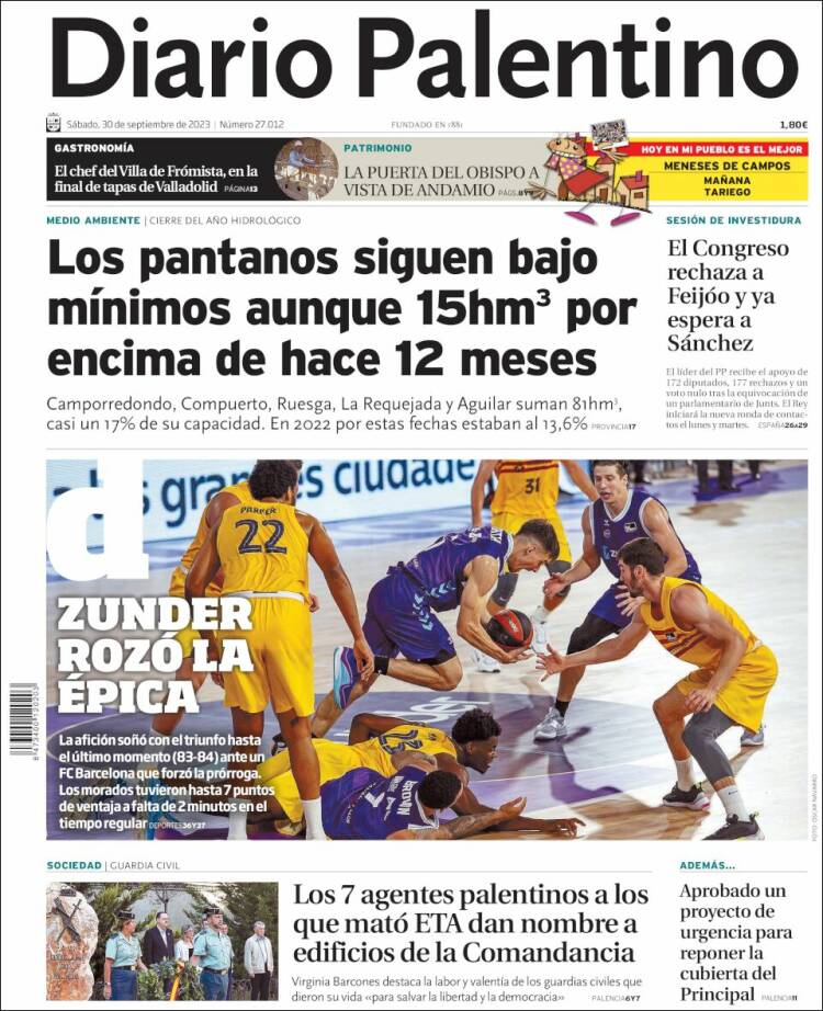 Portada de Diario Palentino (Espa&ntilde;a)
