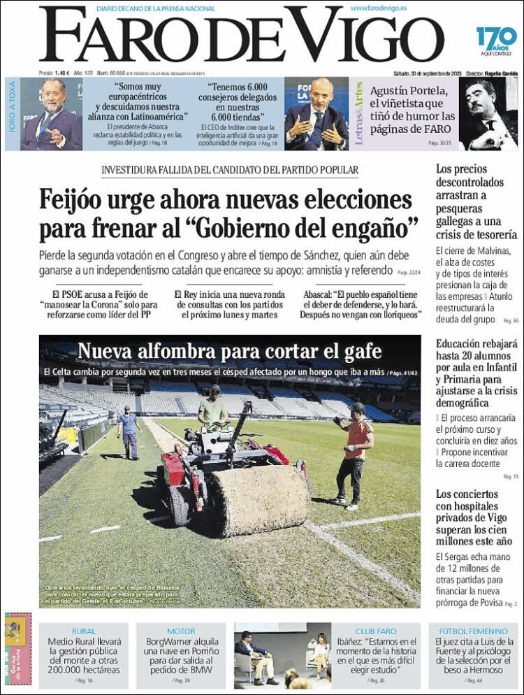 Portada de Faro de Vigo (Espa&ntilde;a)