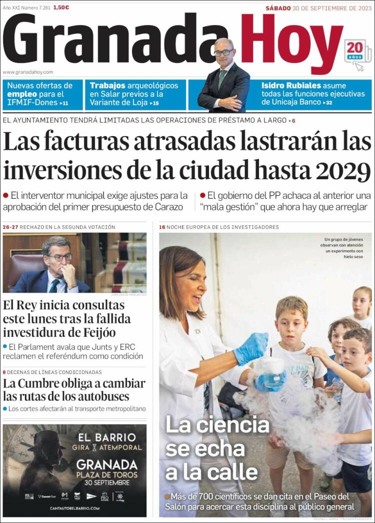 Portada de Granada Hoy (Espa&ntilde;a)