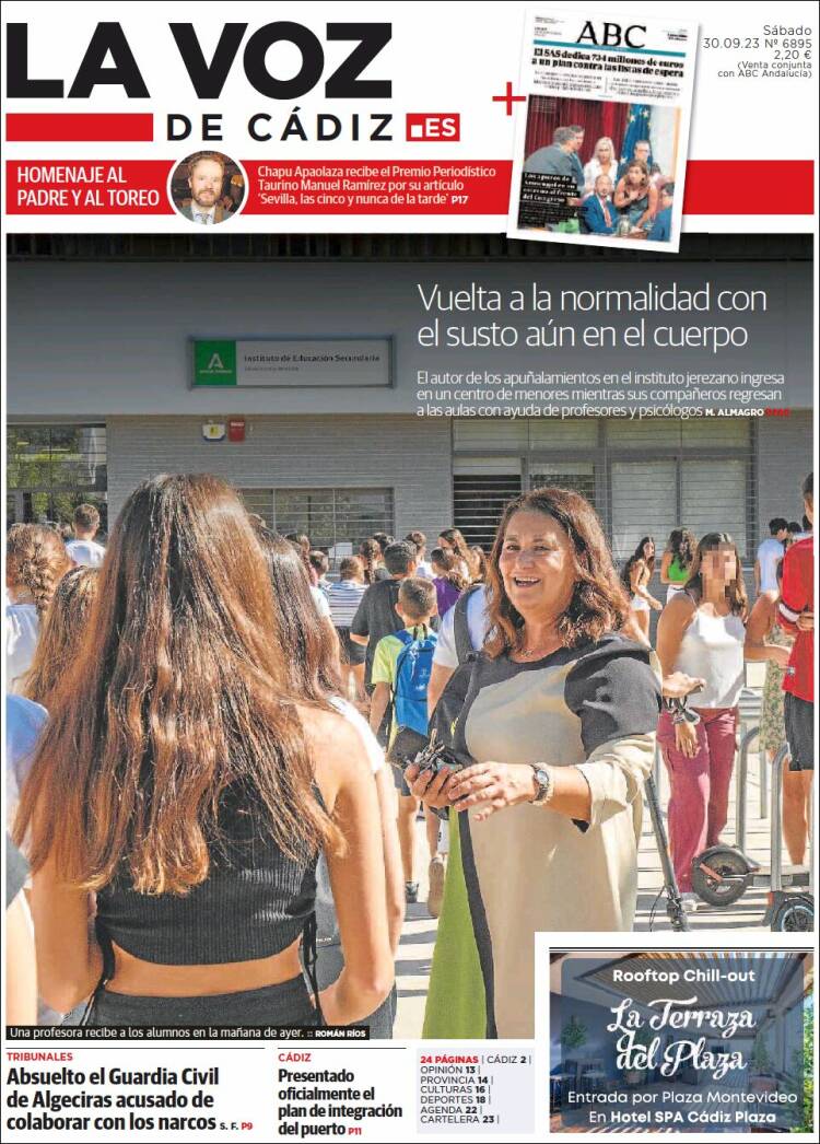 Portada de La Voz de Cádiz (Espa&ntilde;a)