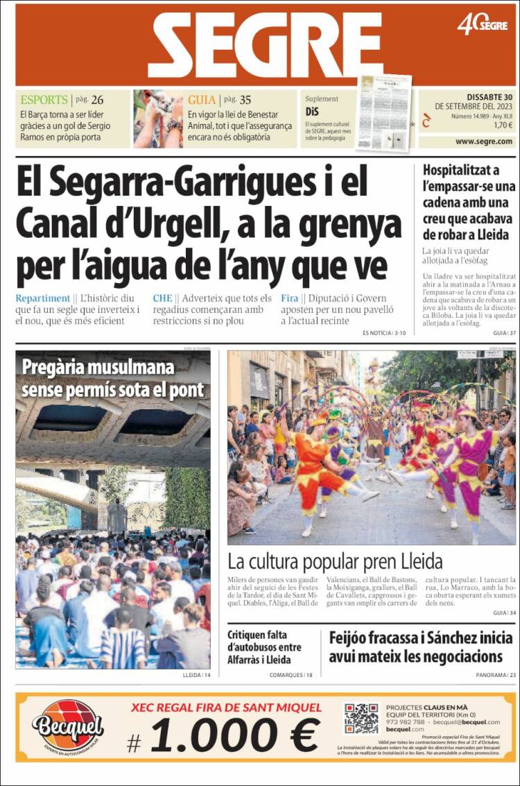 Portada de Segre (Espa&ntilde;a)