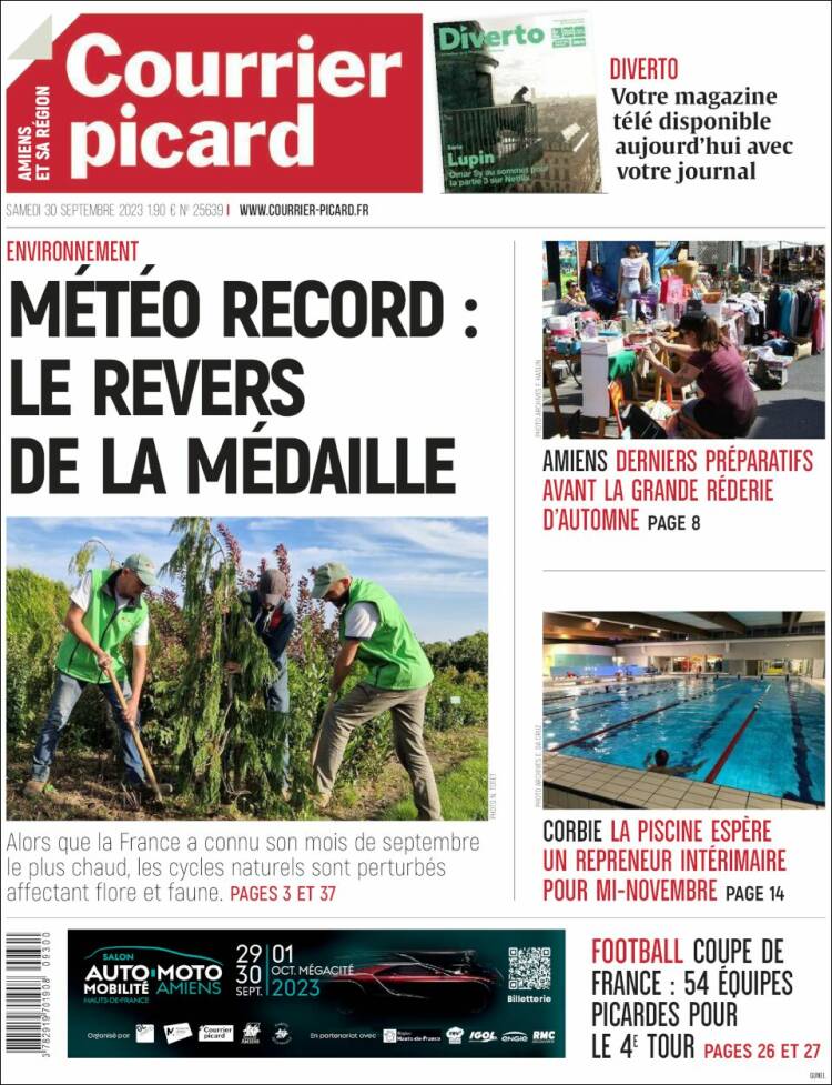 Portada de Courrier Picard (Francia)