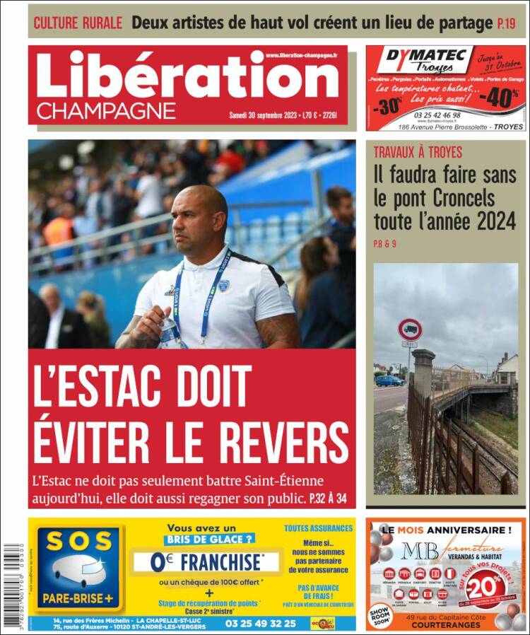 Portada de Libération Champagne (Francia)