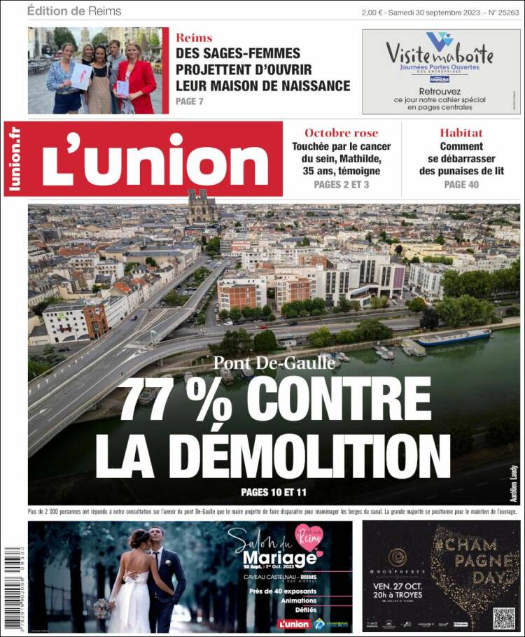 Portada de L'Union (Francia)