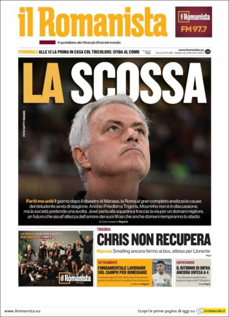 Portada de Romanista (Italia)