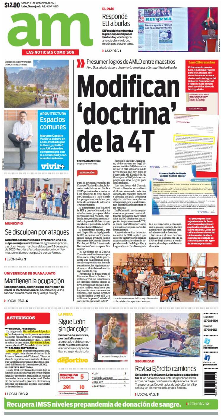 Portada de Al Día A.M. (M&eacute;xico)