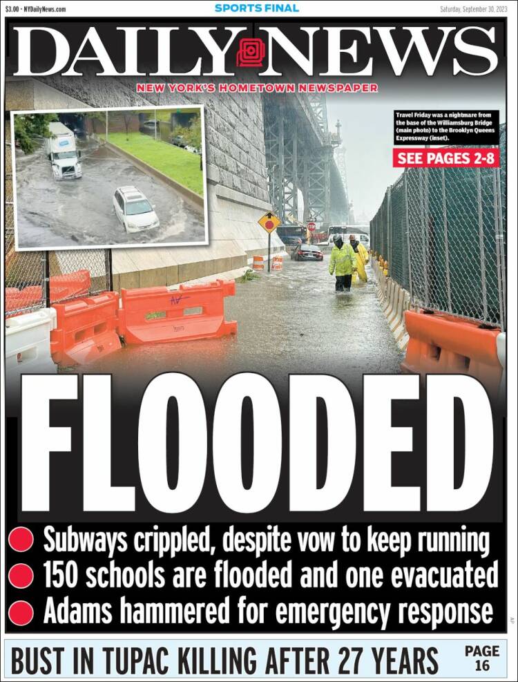 Portada de Daily News - New York (USA)