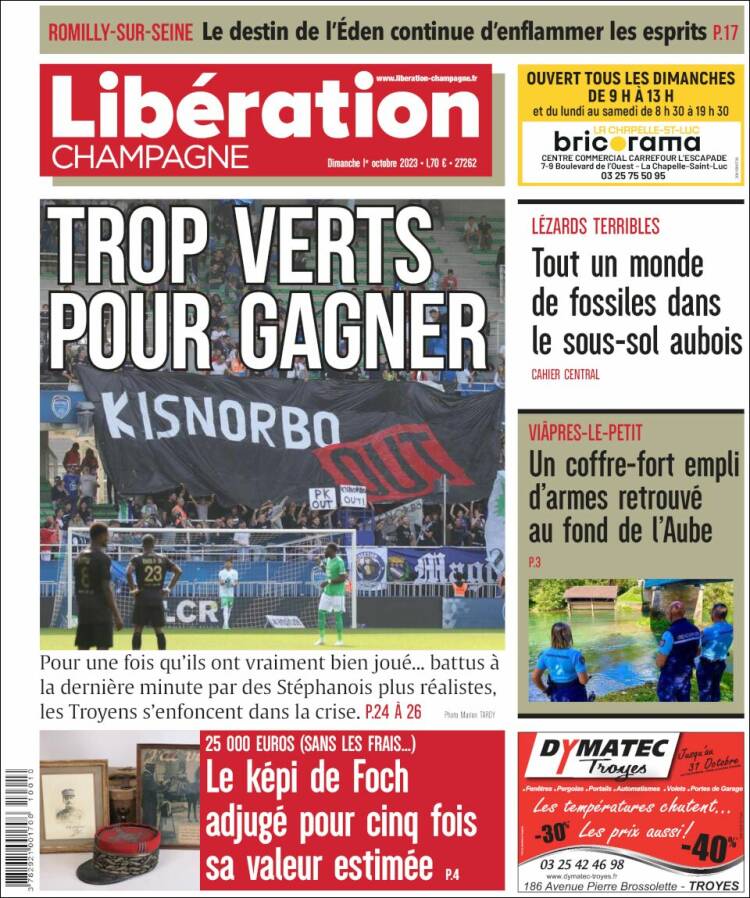Portada de Libération Champagne (Francia)
