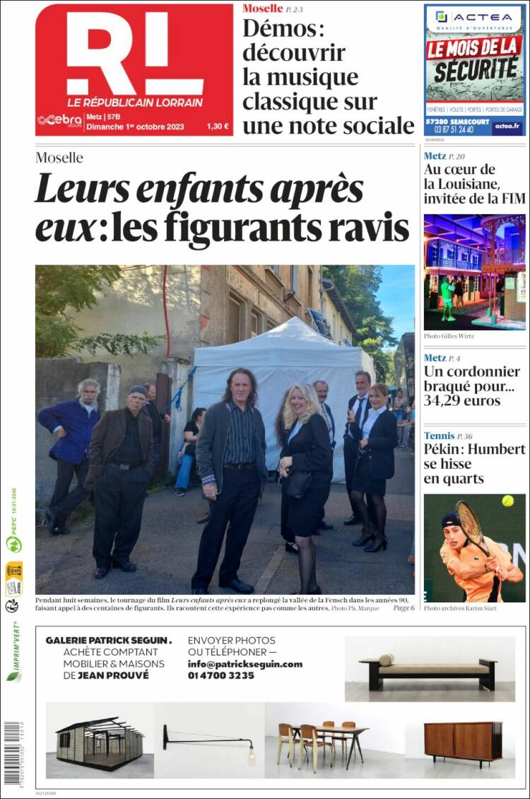 Portada de Le Republicain Lorrain (Francia)
