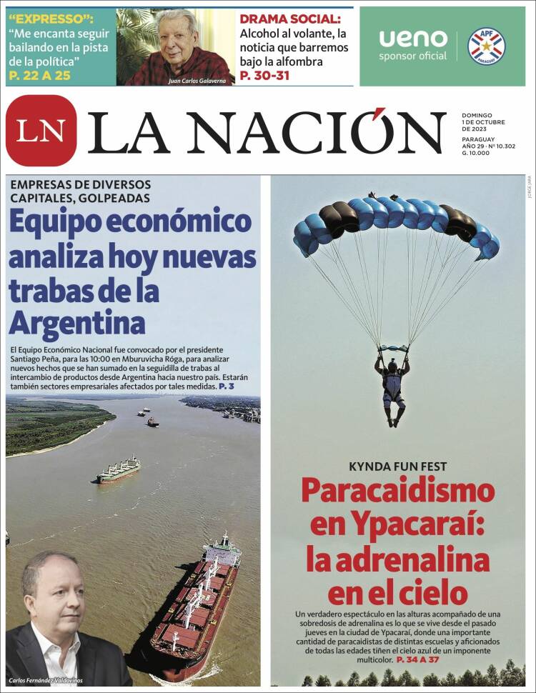 Portada de La Nación (Paraguay)
