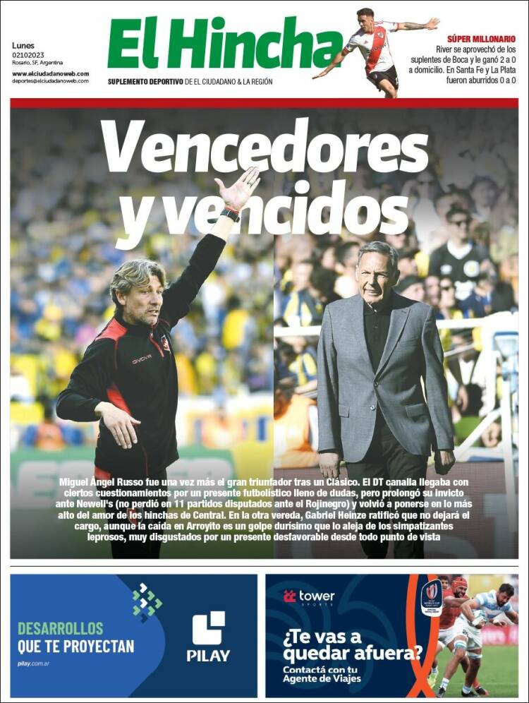 Portada de El Hincha (Argentina)