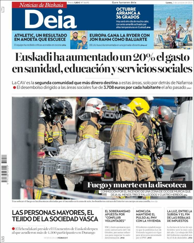 Portada de Deia (España)