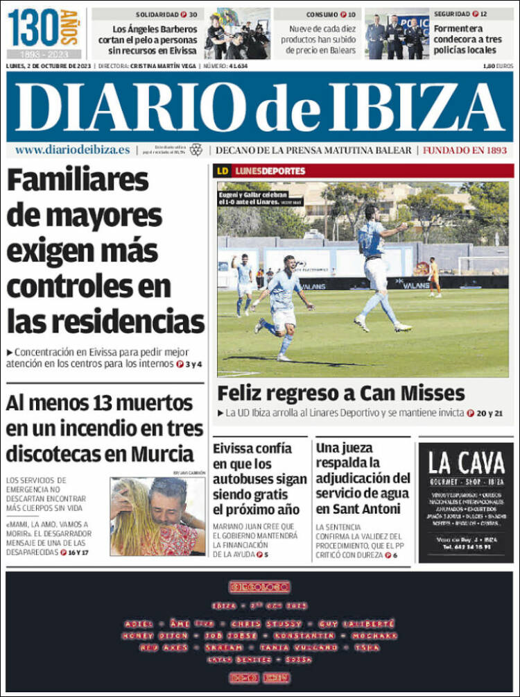 Portada de Diario de Ibiza (España)