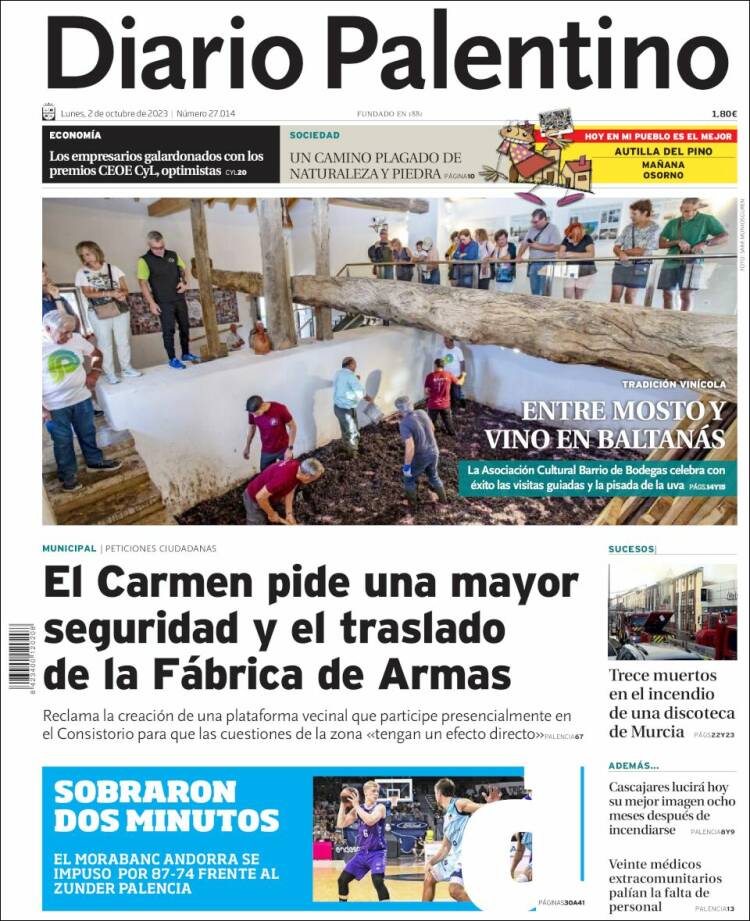Portada de Diario Palentino (España)