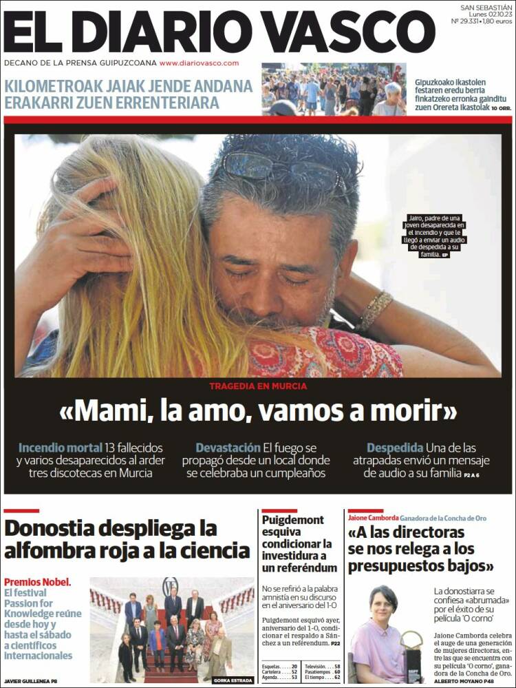 Portada de Diario Vasco (Spain)