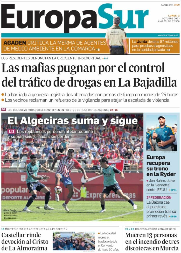 Portada de Europa Sur (España)