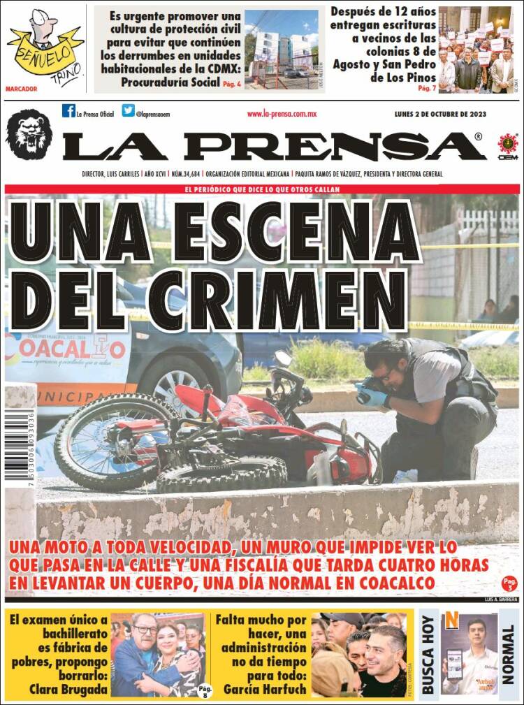 Portada de La Prensa (México)