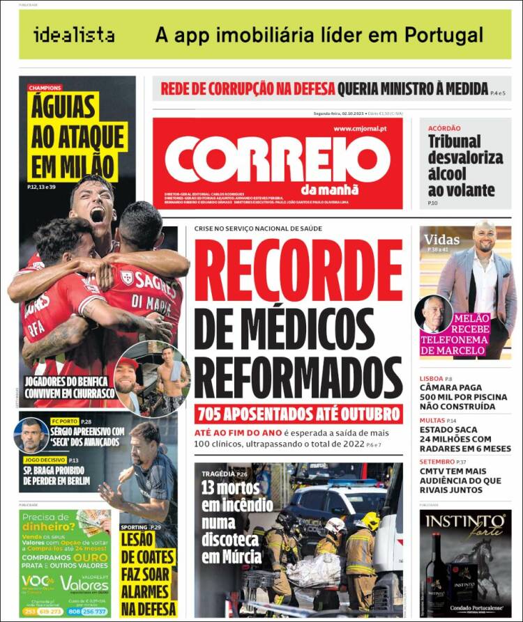 Portada de Correio da Manhã (Portugal)