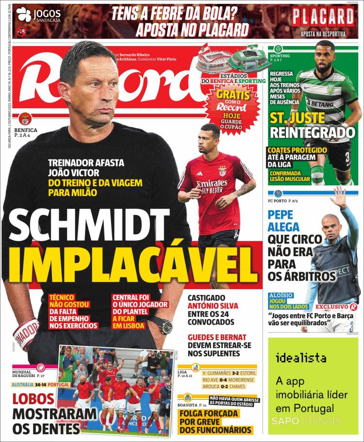 Portada de Record (Portugal)