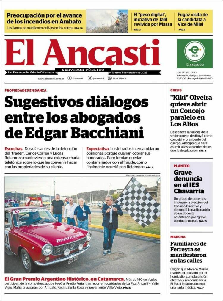 Portada de El Ancasti (Argentina)