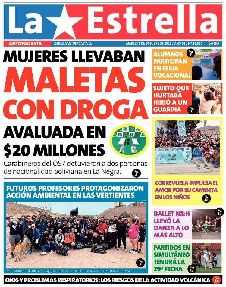 Portada de La Estrella del Norte (Chile)