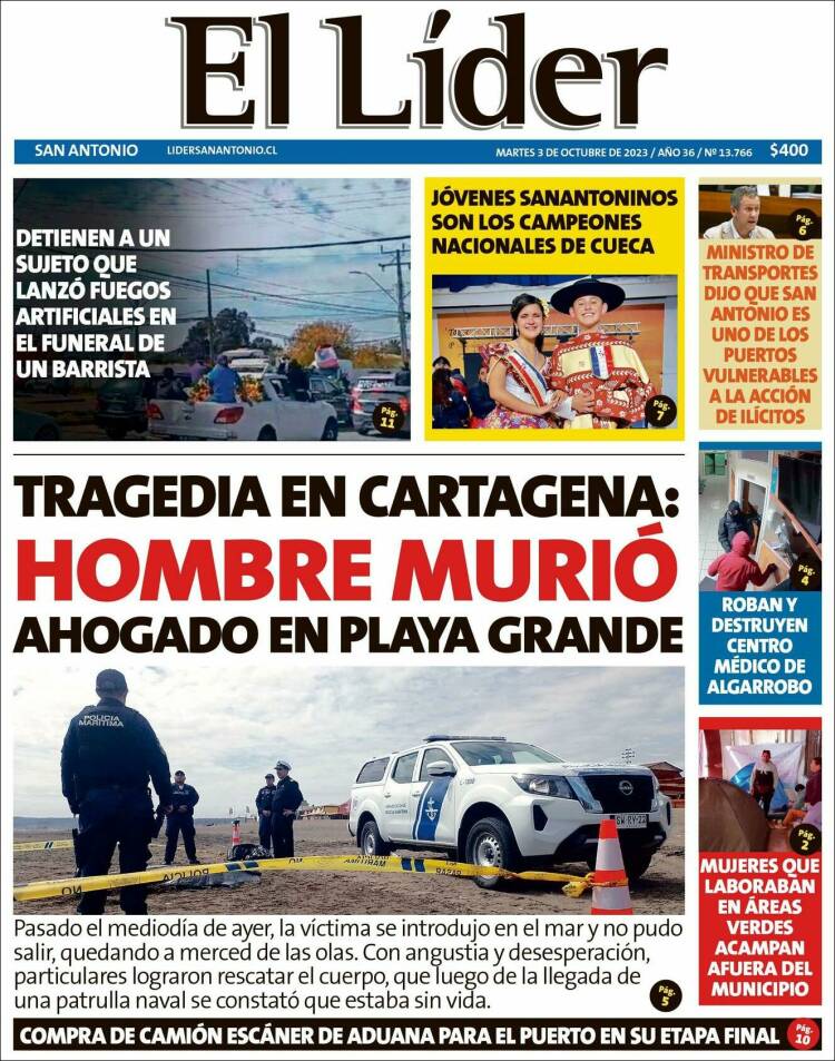 Portada de Lider de San Antonio (Chile)