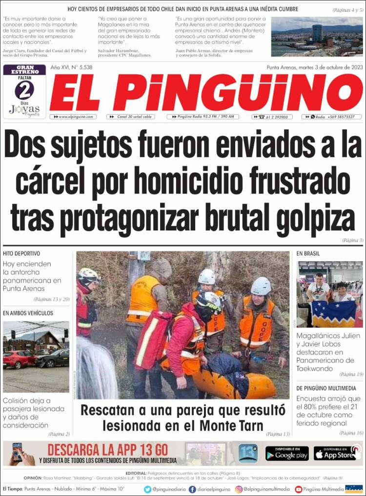 Portada de El Pingüino (Chile)