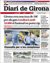 Portada de Diari de Girona (España)