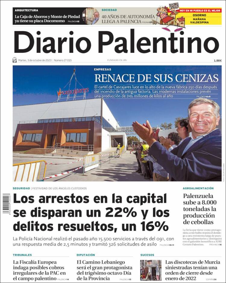 Portada de Diario Palentino (España)