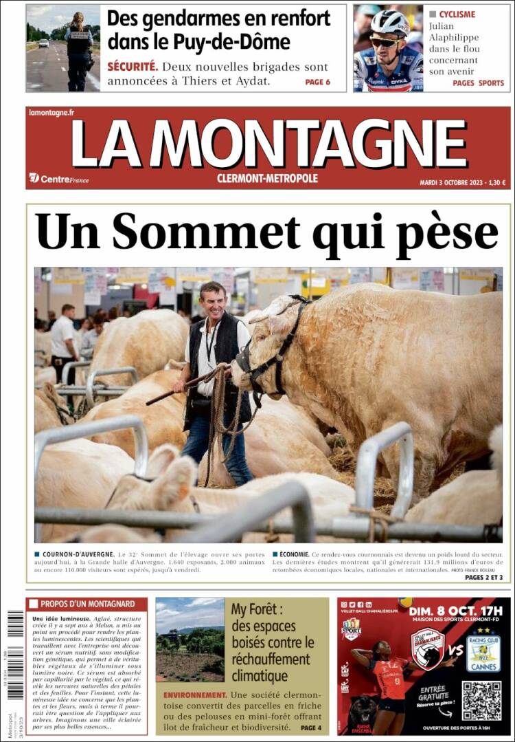 Portada de La Montagne (Francia)