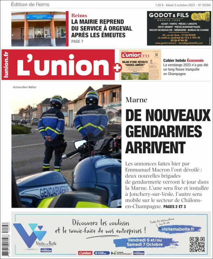 Portada de L'Union (Francia)