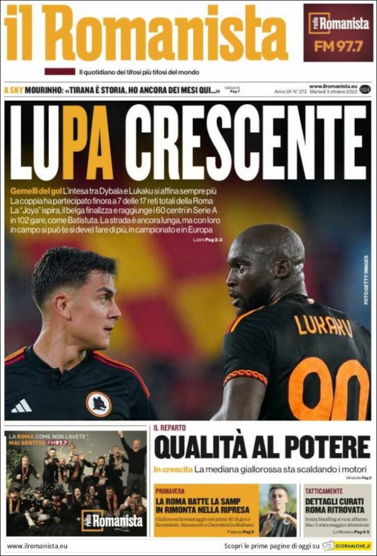 Portada de Romanista (Italia)